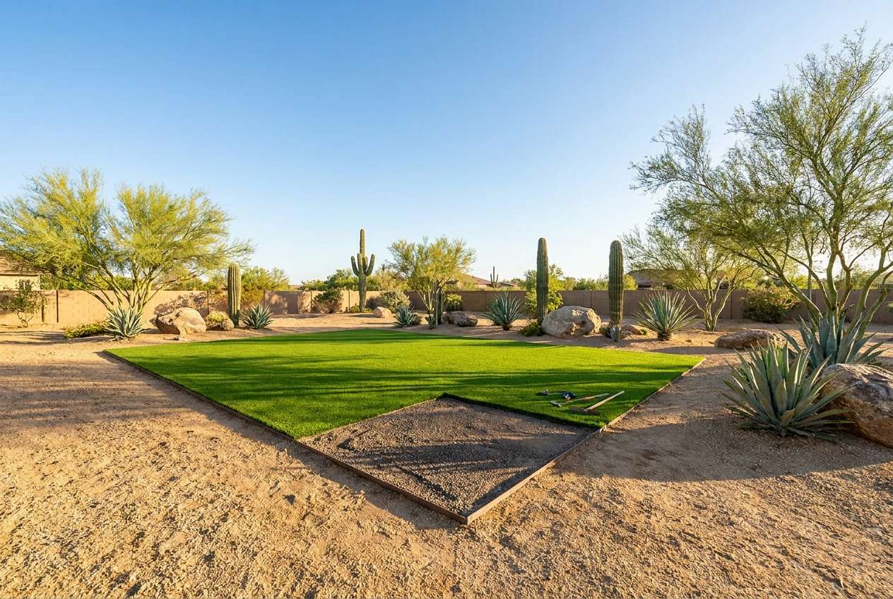 Artificial turf installation in Buckeye, AZ
